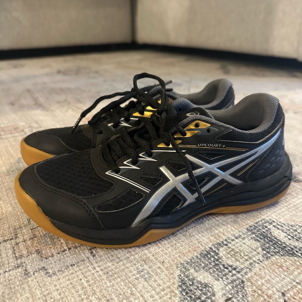 ASICS Upcourt 4 Black and Silver Sneakers